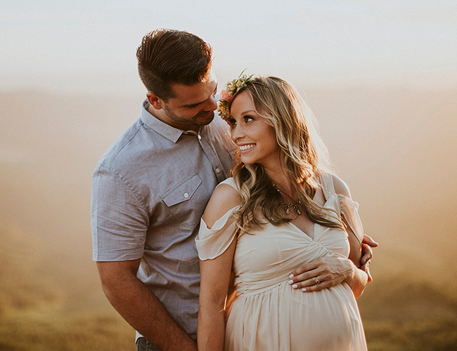 Mountain Maternity Photos at Sunset - Inspired by This