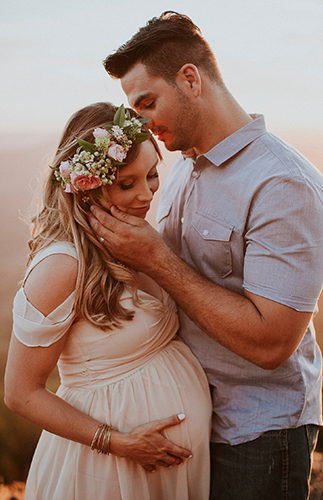 Mountain Maternity Photos at Sunset - Inspired by This