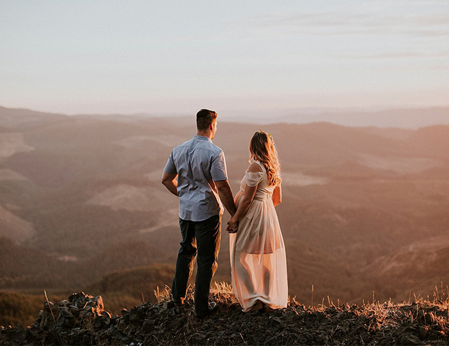 Mountain Maternity Photos at Sunset - Inspired by This