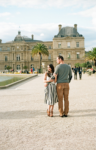 Parisian Engagement Photos in Luxembourg Garden - Inspired by This