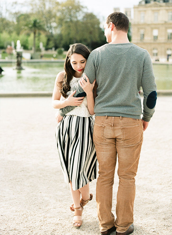 Parisian Engagement Photos in Luxembourg Garden - Inspired by This