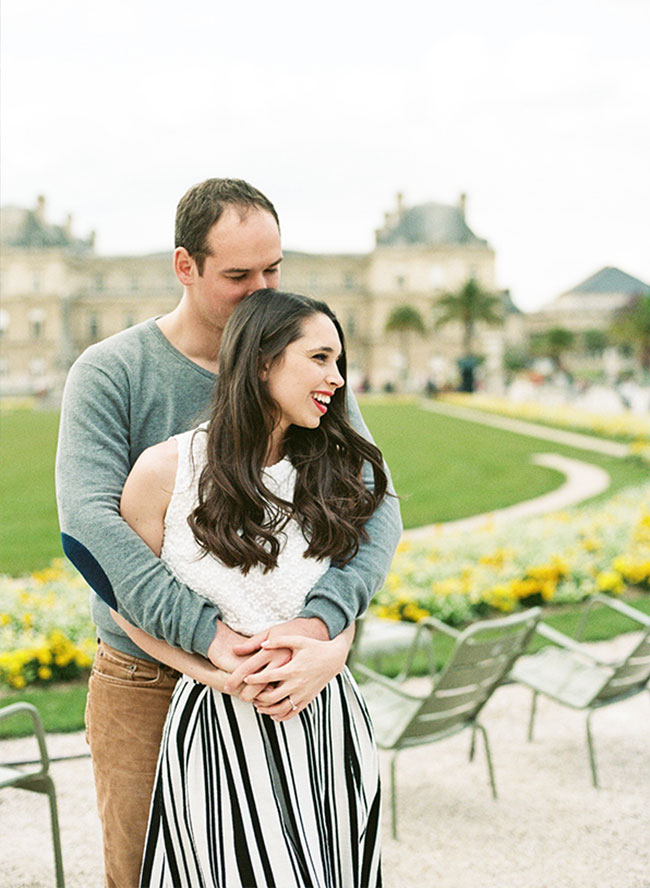 Parisian Engagement Photos in Luxembourg Garden - Inspired by This