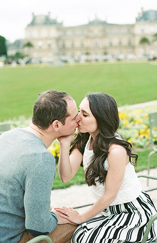 Parisian Engagement Photos in Luxembourg Garden - Inspired by This