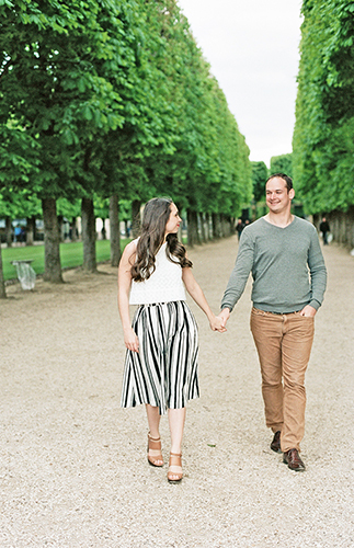 Parisian Engagement Photos in Luxembourg Garden - Inspired by This