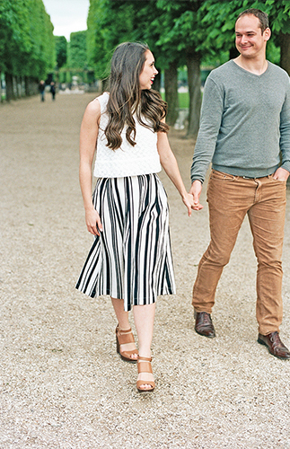 Parisian Engagement Photos in Luxembourg Garden - Inspired by This