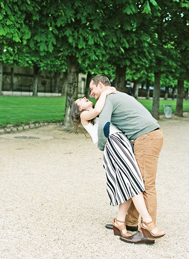 Parisian Engagement Photos in Luxembourg Garden - Inspired by This