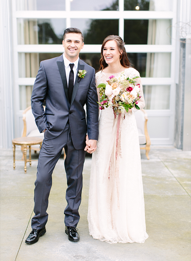 Rustic Steel Grey and Mauve Wedding Inspiration - Inspired by This