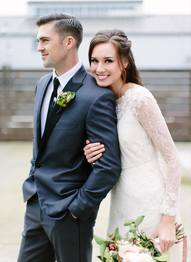 Rustic Steel Grey and Mauve Wedding Inspiration - Inspired by This