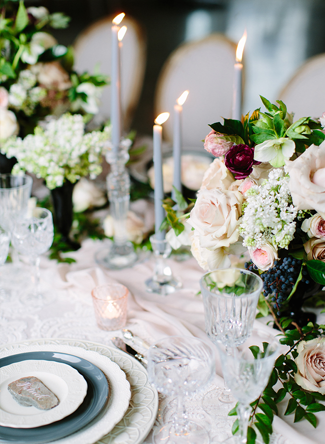 Rustic Steel Grey and Mauve Wedding Inspiration - Inspired by This