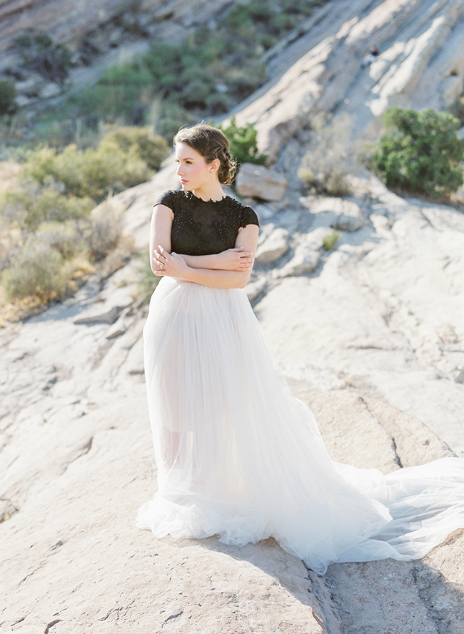 Romantic Black & White Desert Elopement - Inspired by This