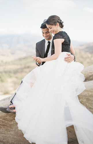 Romantic Black & White Desert Elopement - Inspired by This