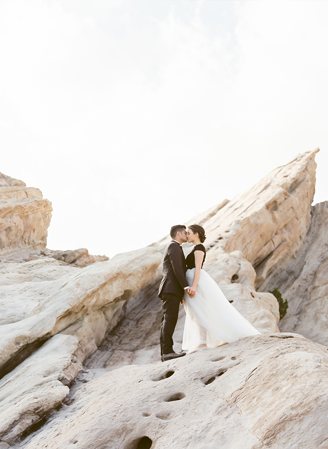 Romantic Black & White Desert Elopement - Inspired by This