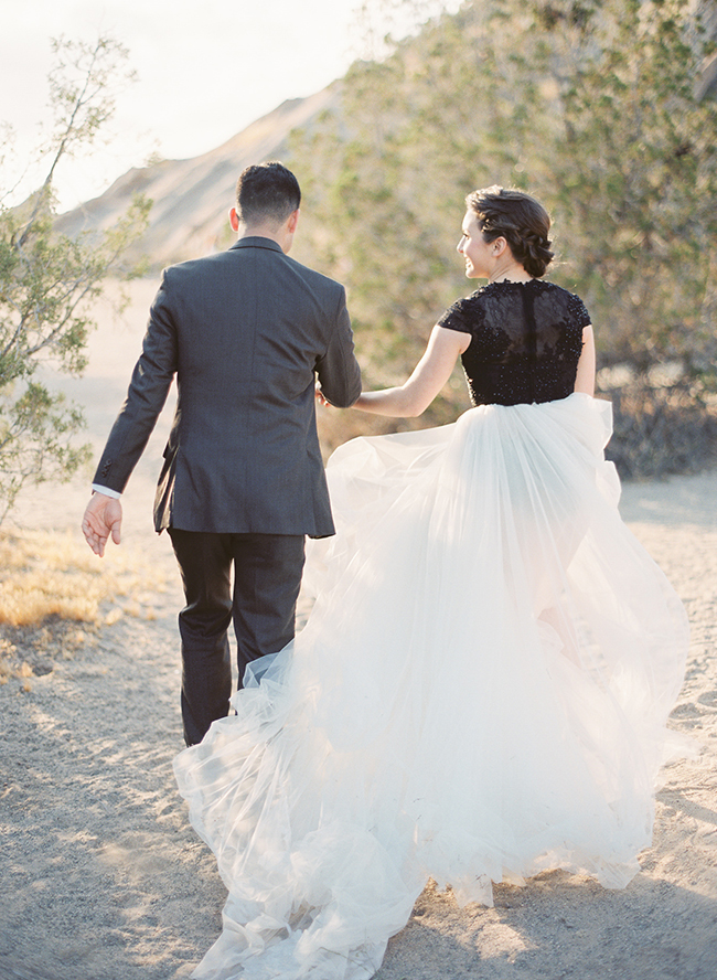 Romantic Black & White Desert Elopement - Inspired by This