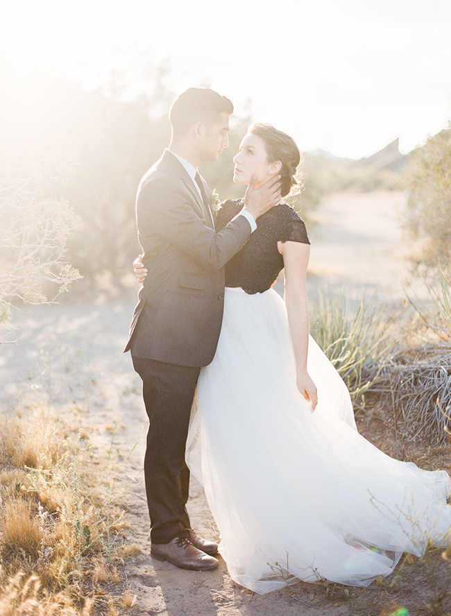 Romantic Black & White Desert Elopement - Inspired by This