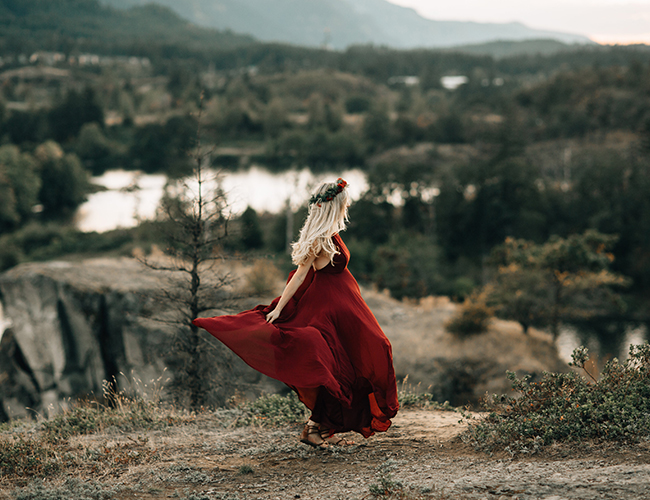 Romantic Red Maternity Photos in Portland - Inspired by This