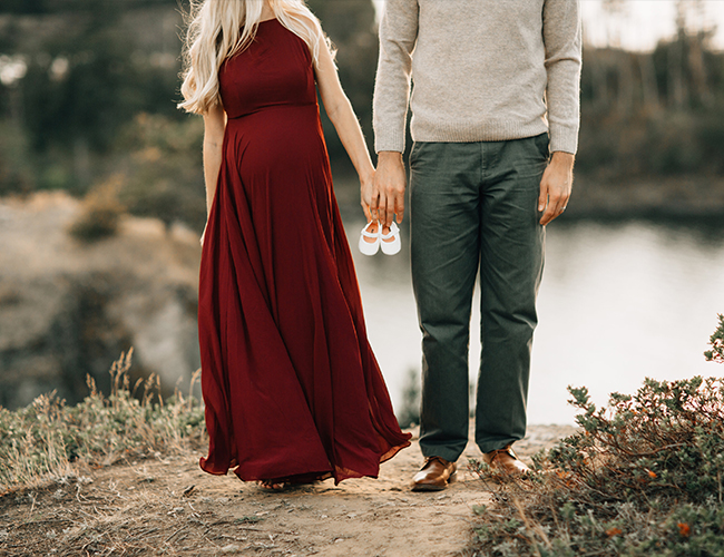 Romantic Red Maternity Photos in Portland - Inspired by This