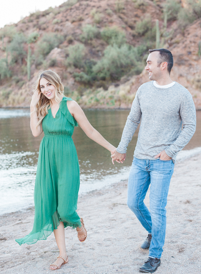 Lakeside Engagement with Wild Horses - Inspired by This