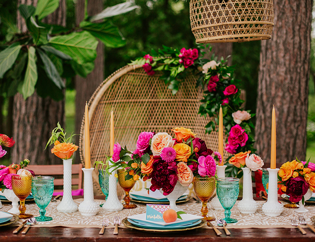 Bold & Brigth 70s Themed Bridal Shower - Inspired by This