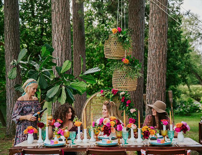 Bold & Brigth 70s Themed Bridal Shower - Inspired by This