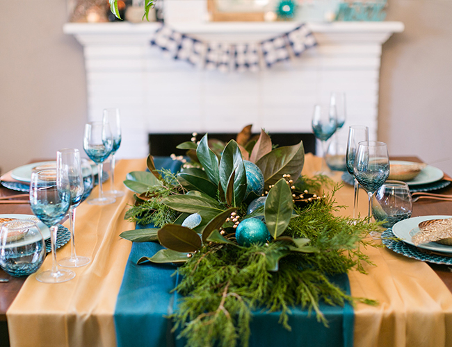 Teal Coastal Christmas Dinner Party - Inspired by This