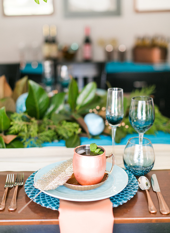 Teal Coastal Christmas Dinner Party - Inspired by This