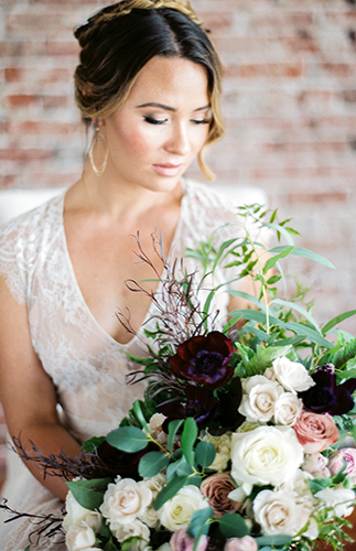 Moody Lavender Wedding at a Modern Loft - Inspired by This