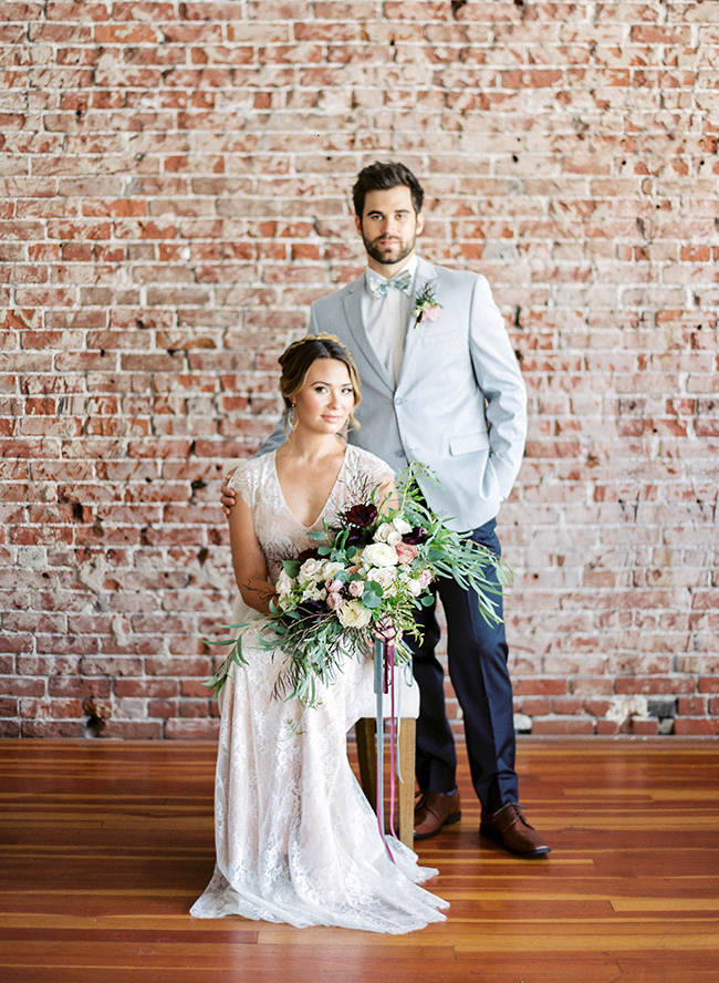 Moody Lavender Wedding at a Modern Loft - Inspired by This