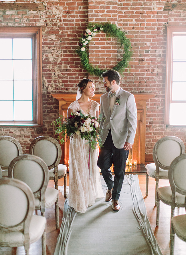 Moody Lavender Wedding at a Modern Loft - Inspired by This