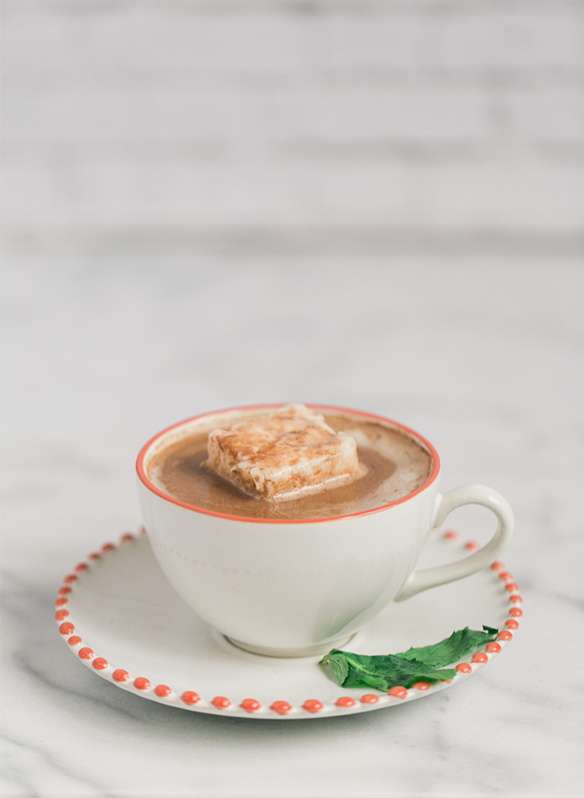 A Recipe for Peppermint Hot Cocoa with Mint Marshmallows - Inspired by This