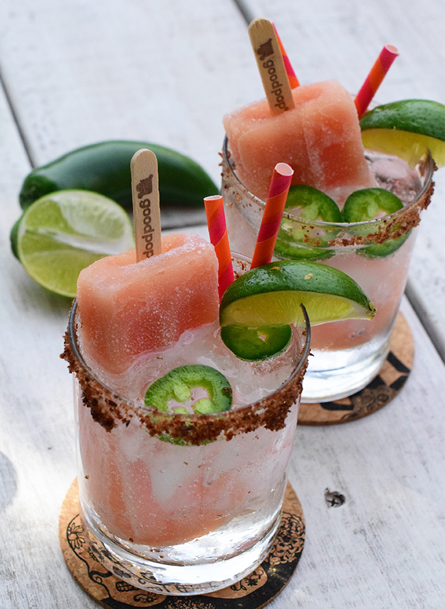 Watermelon Margarita Popsicles