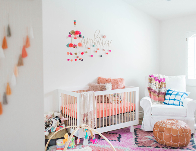 Coral and clearance navy nursery decor