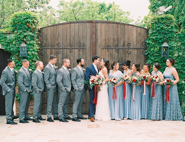 Light Blue and Hint of Red Weddings