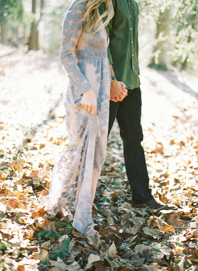 Fall Engagement Photos in the Woods