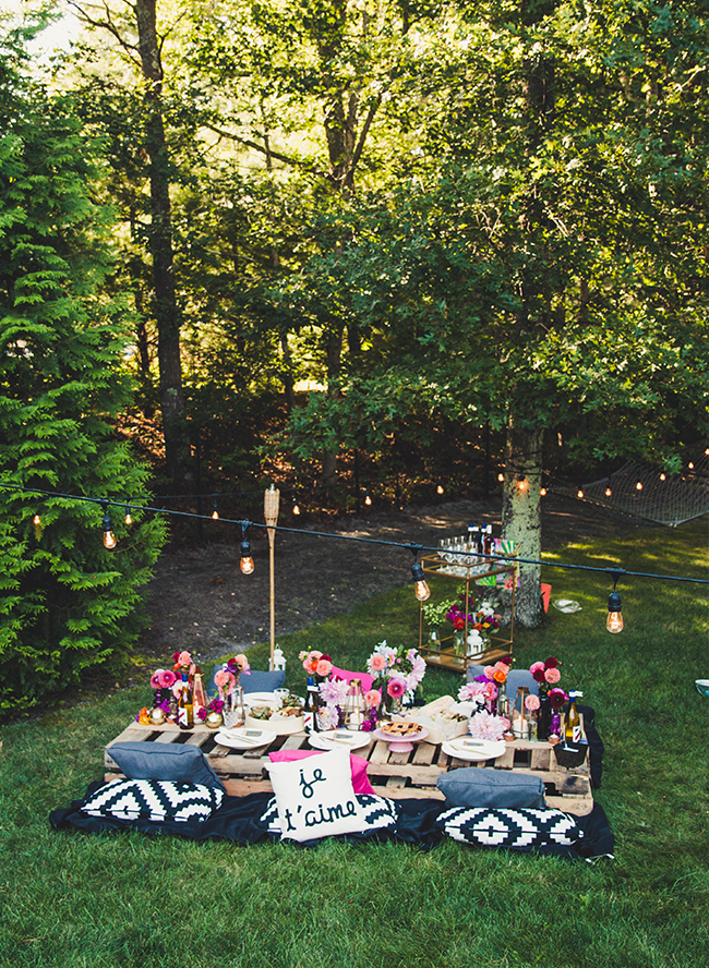 Colorful Backyard Dinner Party 