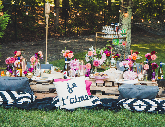 Colorful Backyard Dinner Party 