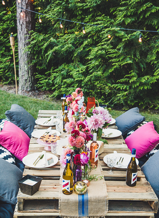 Colorful Backyard Dinner Party 