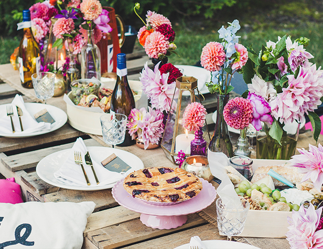 Colorful Backyard Dinner Party 