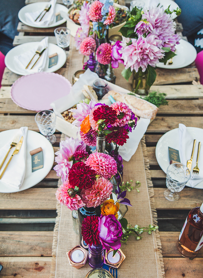 Colorful Backyard Dinner Party