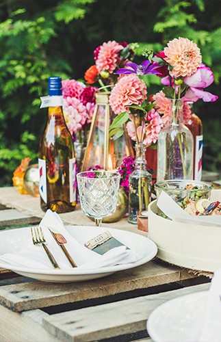 Colorful Backyard Dinner Party 