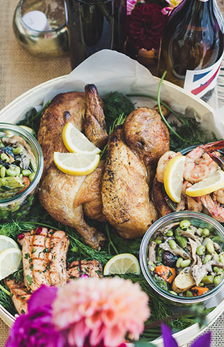 Colorful Backyard Dinner Party 