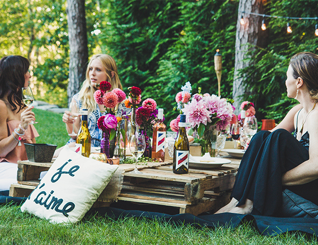 Colorful Backyard Dinner Party 