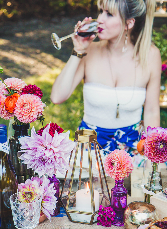 Colorful Backyard Dinner Party