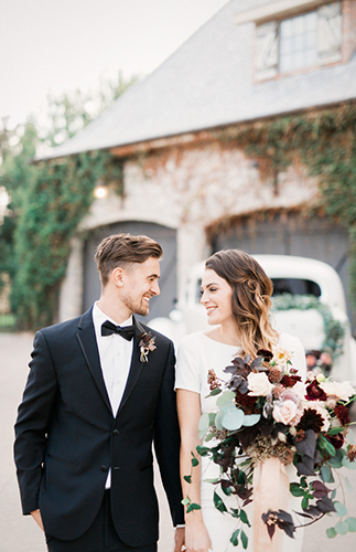 Burgundy and Blue wedding inspiration