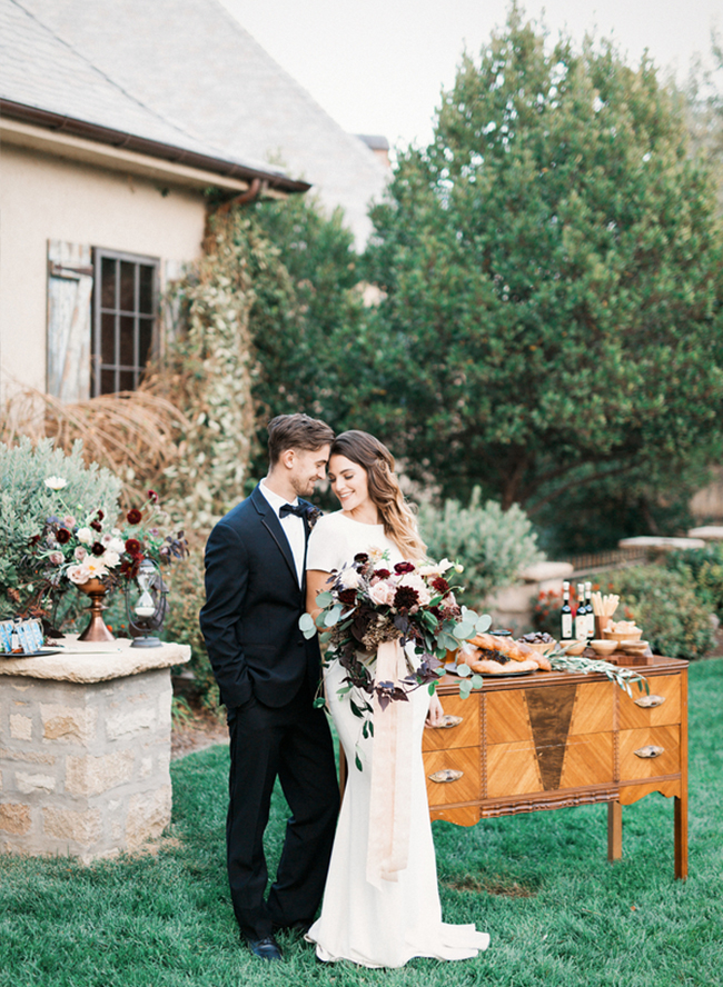 Burgundy and Blue wedding inspiration