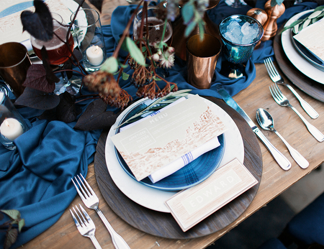 Burgundy and Blue wedding inspiration