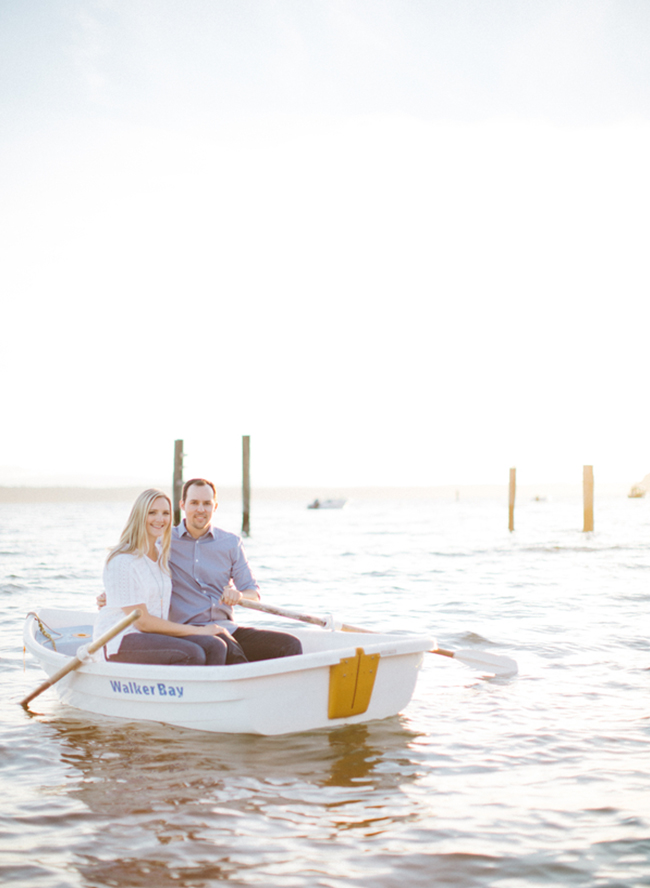 Beach Boat Ride Engagement 