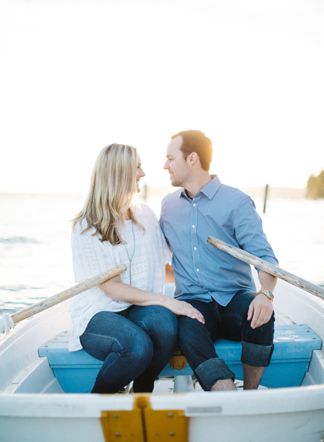 Beach Boat Ride Engagement 