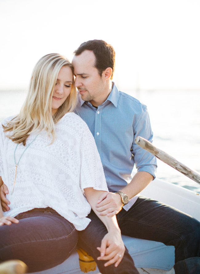 Beach Boat Ride Engagement 