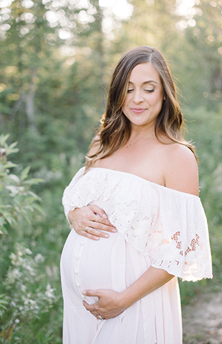 Family Maternity Photos by The River