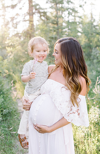 Family Maternity Photos by The River